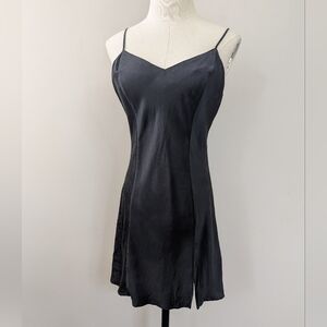 Vintage Victoria's Secret Black Silk‎ Slip Dress